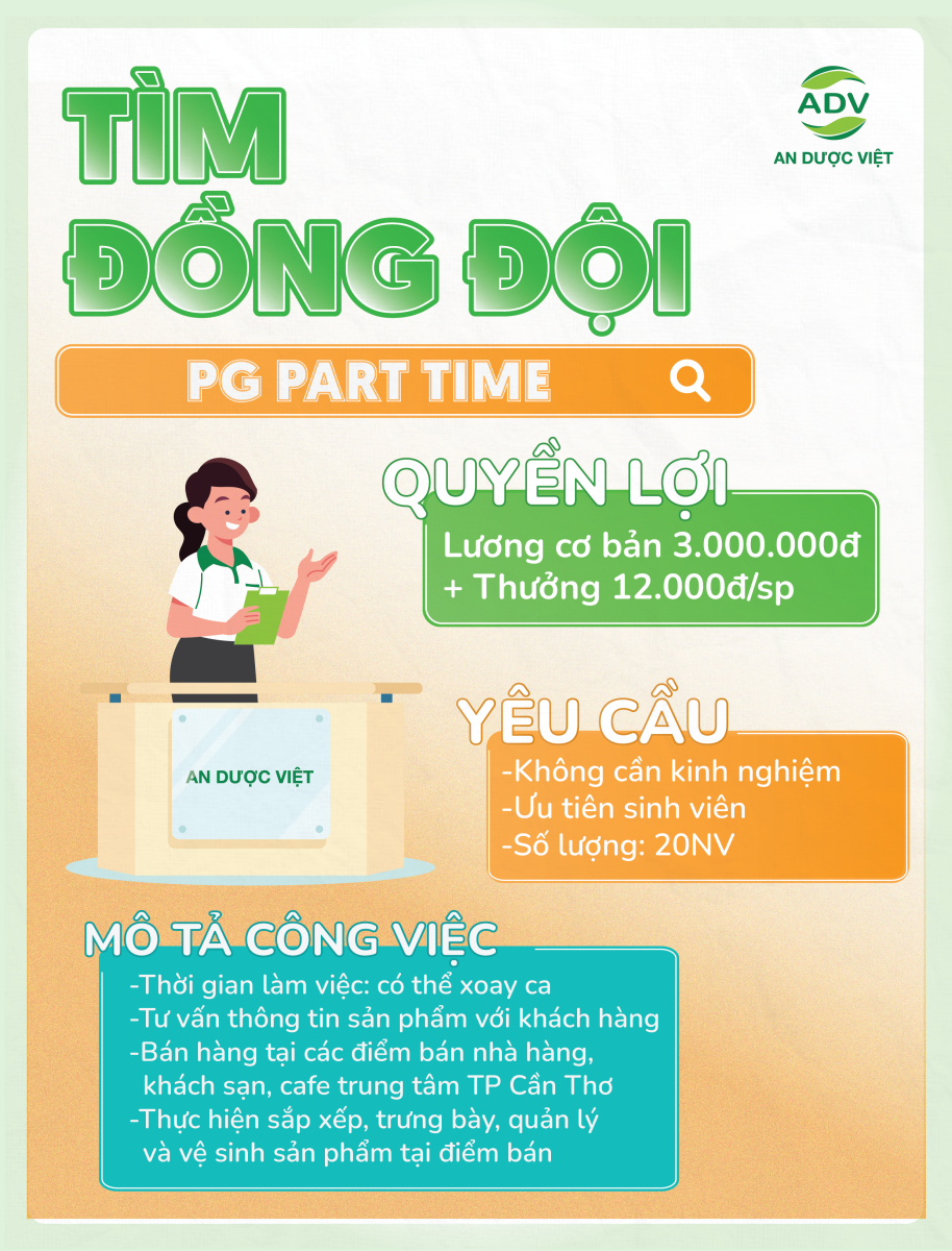 Tuyển dụng PG - Partime 